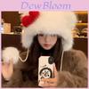 Cappello Peluche Gatto Hello Kitty con Fiocco per Bambine Caldo Accessorio Moda Invernale
