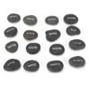 16Pcs Engraved Pebbles Black Matte Rune Divination Supplies with Engraved Lettering for Meditation