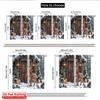 2pcs 2D Flat Printing Merry Christmas Party Curtains Winter Deer Gift Snow Polyester Fabric Without Electricity Festive Wall