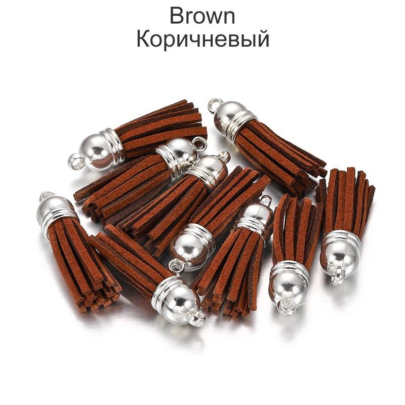 6pcs/lot 38mm Tassel Vintage Leather Tassels Fringe for Purl Macrame Pendant For DIY Jewelry