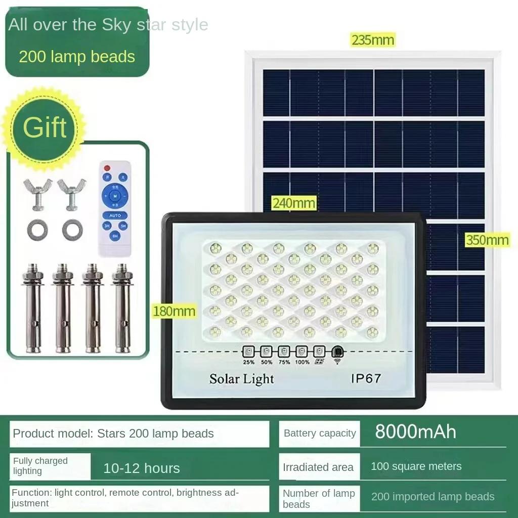 LED Solar Light Modern Design Solar Street Light Floodlight Waterproof Garden Light Outdoor IP67 Solar Lamp Garage Warehouse