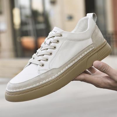 FashionRetro High Quality Men Casual Shoes Handmade Upscale Luxury Brand Cow Leather Mens Sneakers Outdoor Walk Skateboard Shoes Men