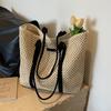 Summer Straw Bag Women's 2025 New Commuter Large-capacity Shoulder Tote Bag Seaside Vacation Woven Beach Bag