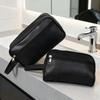 Organizzatori da Viaggio per Articoli da Toeletta da Uomo, Borsa Cosmetica Impermeabile in PU Spaziosa, Pochette Accessorie da Viaggio per Palestra, Viaggio d'Affari