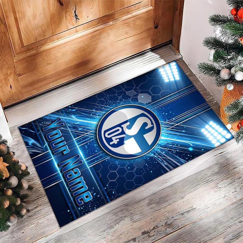 Tappeto in Velluto di Cristallo Stampato Schalke 04 FC Tappeto Antiscivolo in Velluto di Cristallo Per Divano Camera da Letto Decorazione Interna per la Casa