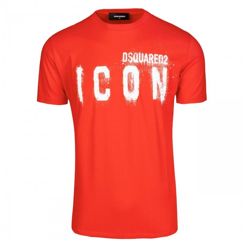 SuperMerchantEU DSQUARED2 Italiaans T-shirt Icon RED - Maat: L
