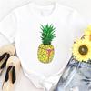 T-shirt Manches Courtes en Coton Motif Ananas pour Enfants Vacances à la Plage Toutes Saisons Décontracté Quotidien Tenue de Fête Lavable en Machine