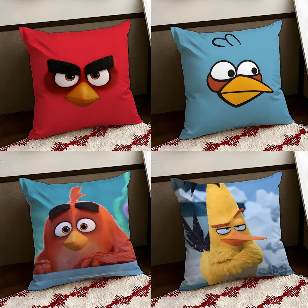 Anime AAngry BBirdsS Cushion Cover Reversible Soft Durable Pillow Cover Home Car MultiScene Use for Daily Comfort