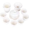 Elegant Dehua White Porcelain Kung Fu Tea Set