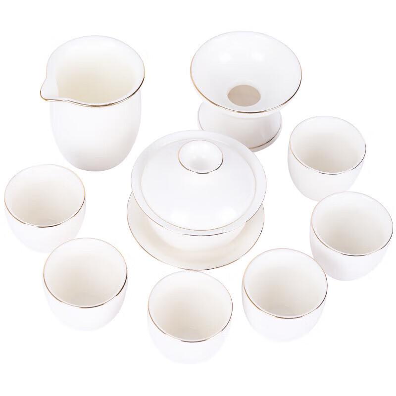 Elegant Dehua White Porcelain Kung Fu Tea Set