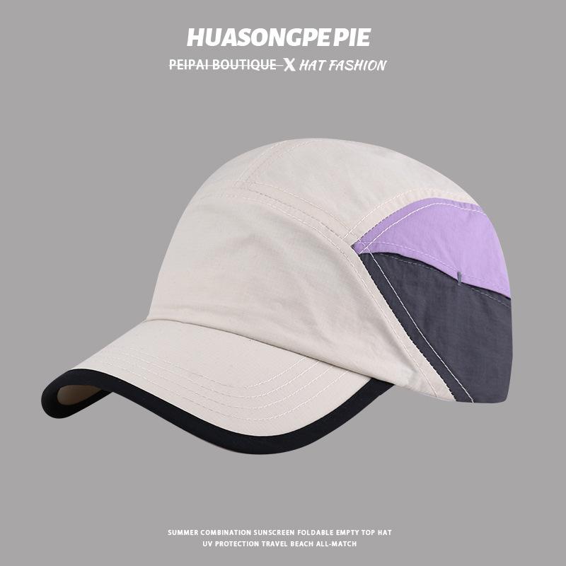 

New fashion trend big head circumference showing face small summer sunshade sun protection extended brim cap adjustable
