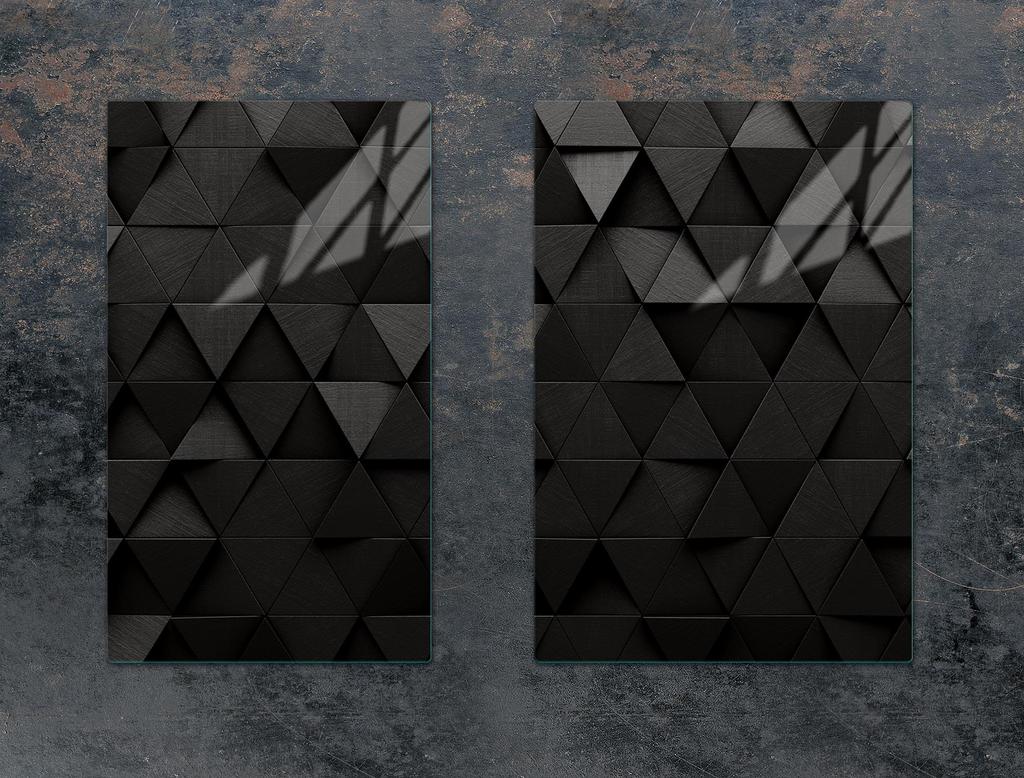 PIANO PROTETTIVO IN VETRO PER CUCINA 65x52 NERO