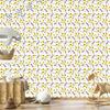 Yellow Flowers Wallpaper White, Light Gray and Cream 50x1000