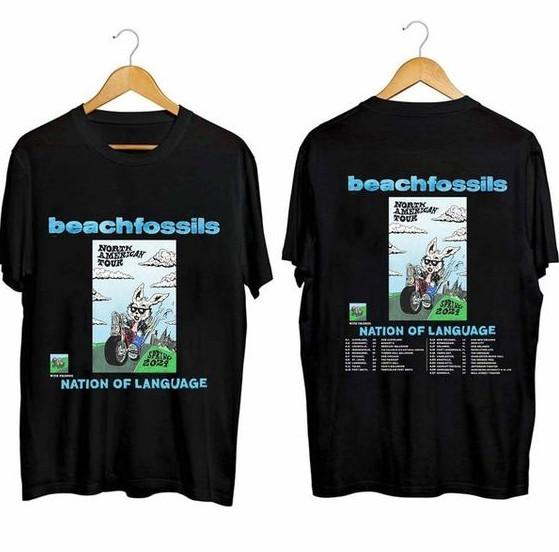 

Nation Of Language x Beach Fossils 2024 Shirt – Two Sided Tour Tee 3XL