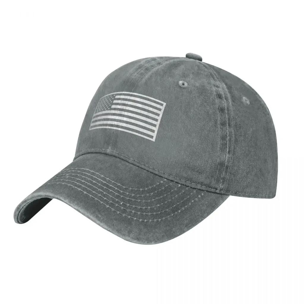 American Flag Black and White Version Baseball Cap Snap Back Hat fishing hat Hood birthday Hats Women Unisexs