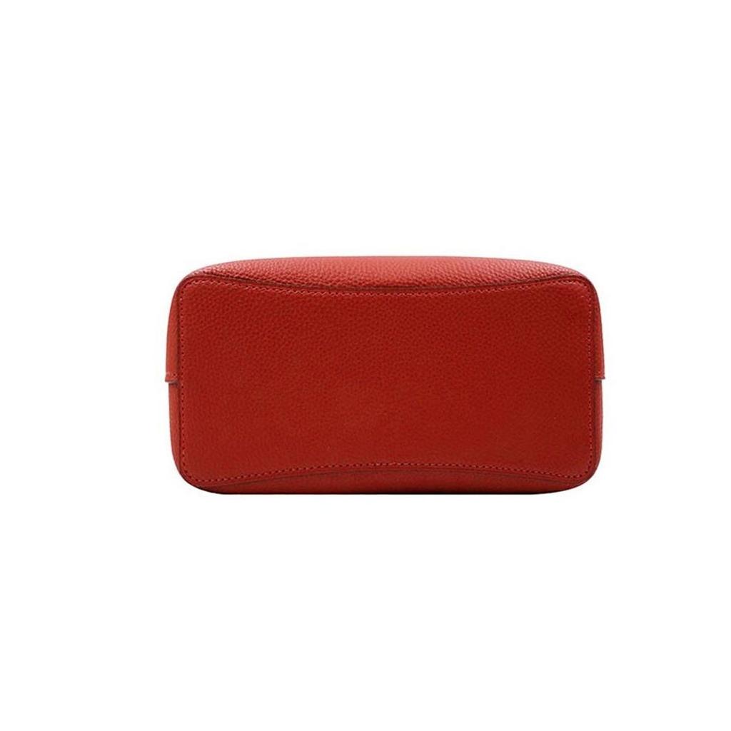 Coach Town 21 Fashion Solid Pebble Grain Leather Bucket Bag Women Bags Red 1011-IMS75