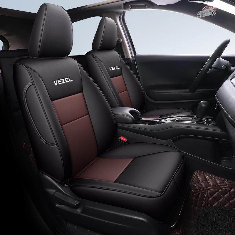 NT Custom Fit Leather Seat Cover for Honda Vezel - Stylish & Sporty, All-Season Compatible.