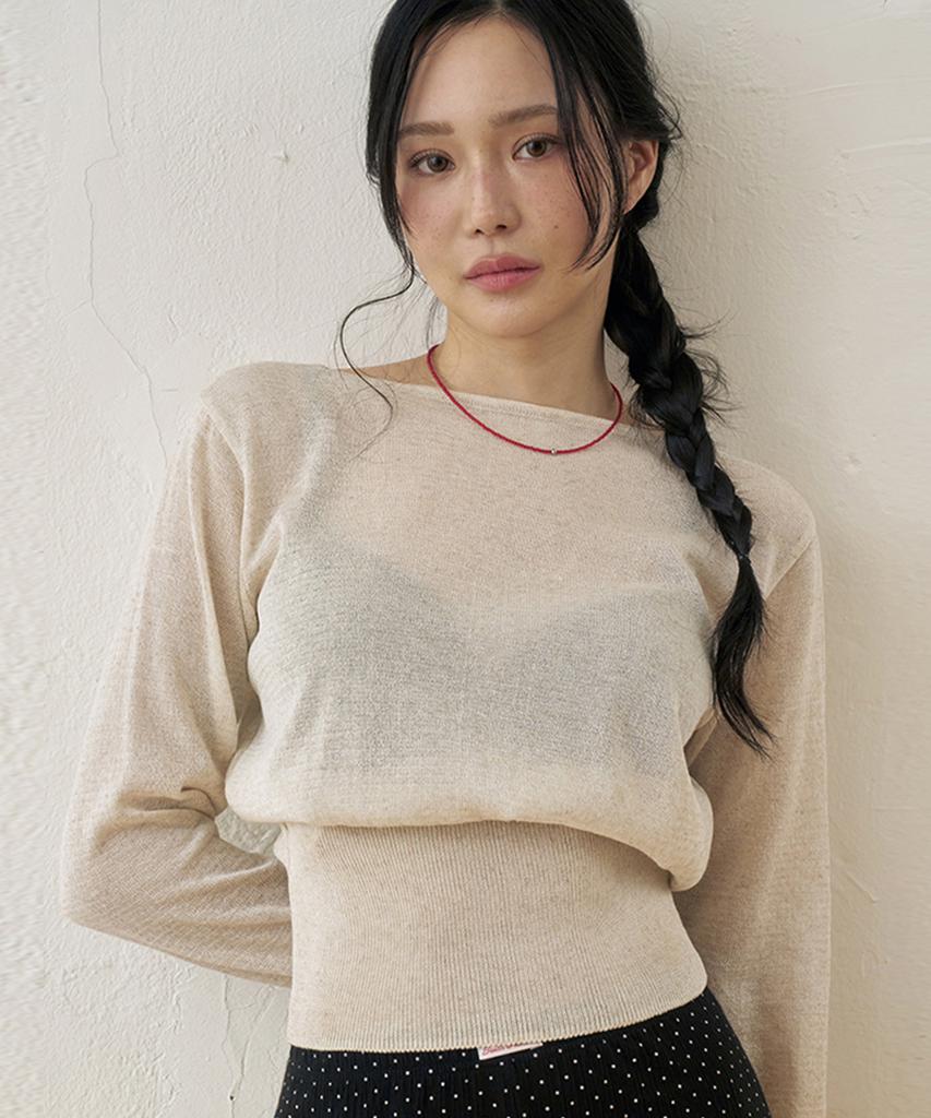 Moleubeu13 Rib Frame Linen Knit (Linen)