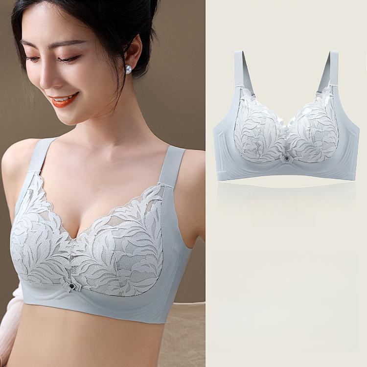 Large-sized Lingerie Women's Gathering Bra Breast Retraction Top Support Anti-sagging Bra Thin Bra Push Up Bra