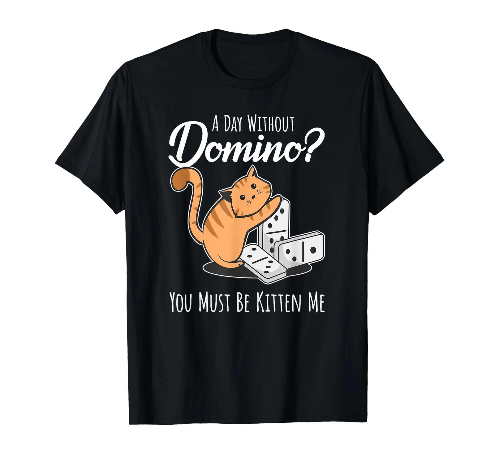 Domino Player, Domino Game, Cat, Kitten, Joking, T-Shirt_ S