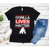 Gorilla Lives Matter T Shirt Rescue Save Gorillas Rwanda Vegetarian Vintage Top For Everyday Wear Designer Clothes