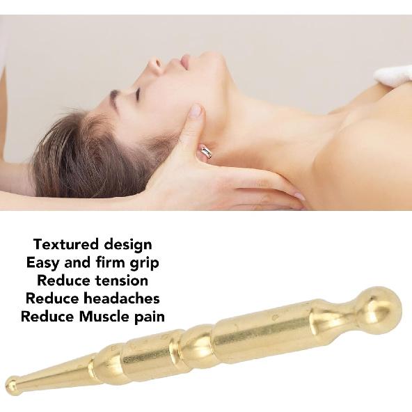 Dual Head Acupuncture Pen, Facial Reflexology Tool with Textured Handle Body Point Probe Massaging Tool