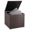 Garden Box for Cushions 318L Chest Storage Poly Rattan Terrace Brown