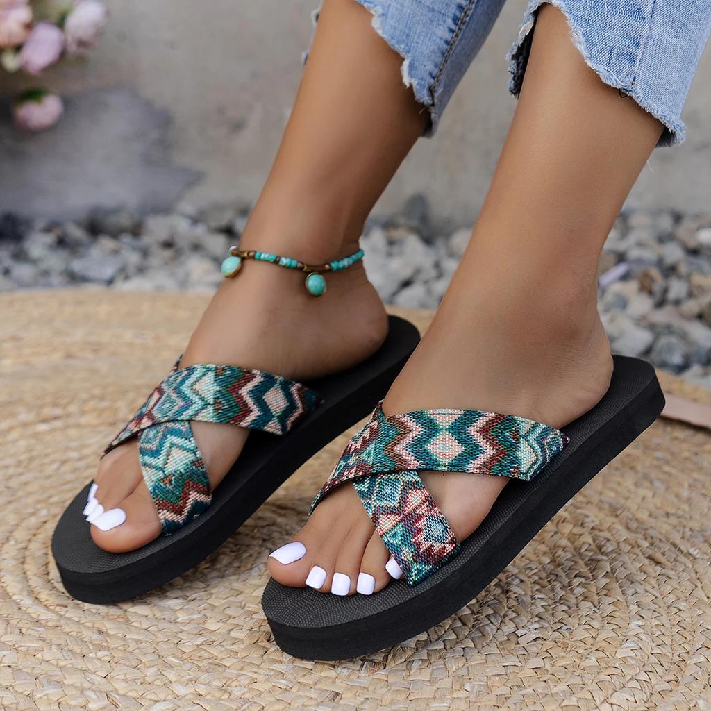 Women's Slippers 2024 Summer Open Toe Women's Flat Shoes Outdoor Beach Women's Casual Shoes Plus Size Light Sandals Slipper