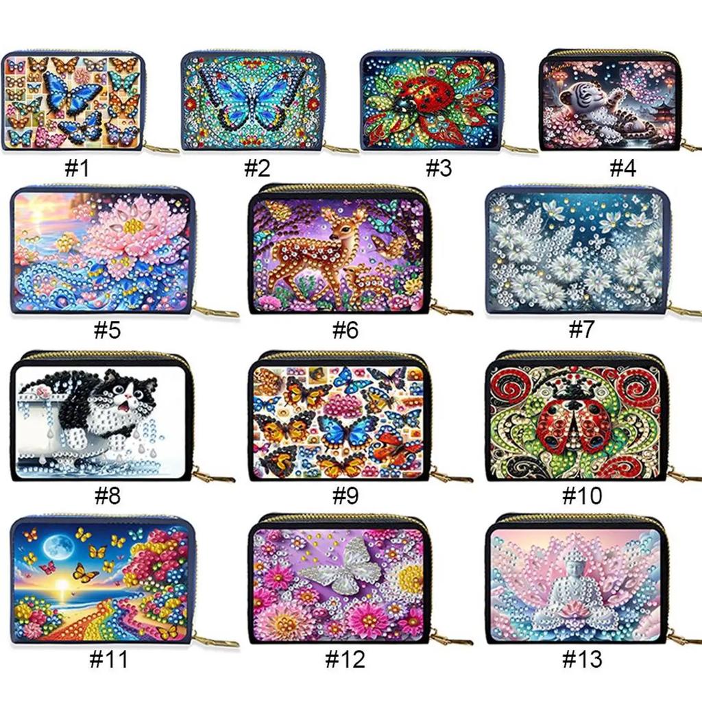 DIY Diamond Painting Card Holder Wallet Purse Diamond Art Wallet Pouch DIY Craft Gifts for Women
