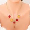 Handmade Glass Fruit Pendant Necklace Offering A Touch of Artistics and Nature Inspire Elegant for Any Outfits
