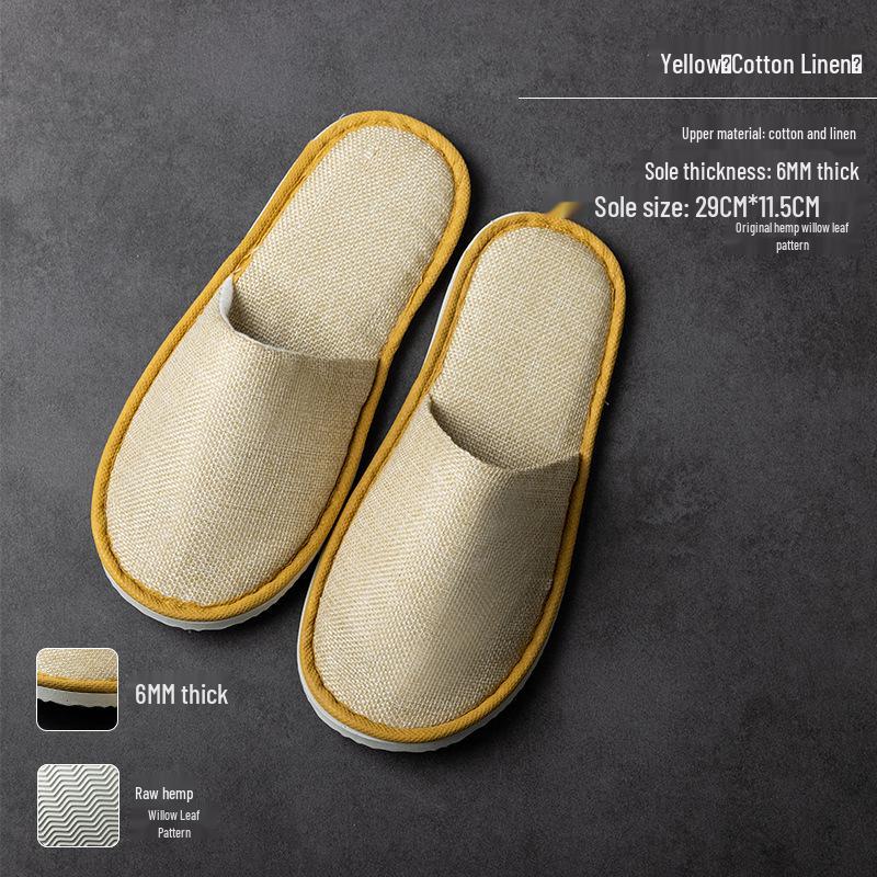 Star Hotel Bed & Breakfast Non-Slip Disposable Slippers - Customizable Logo