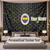 Custom Name Text Tapestry Fenerbahçe FC Personalized Polyester Wall Tapestry For Bedroom And Room