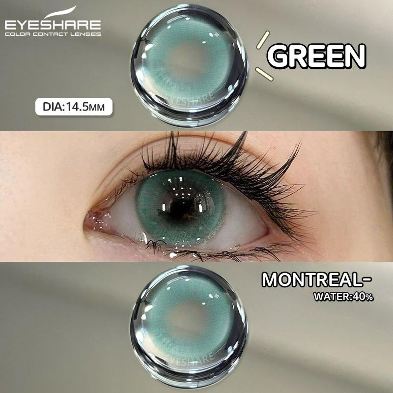 EYESHARE 1pair gray Color Contact Lenses natural Brown Lenses doll eye Blue Contacts Yearly Beautiful Makeup Eye Contacts Lens