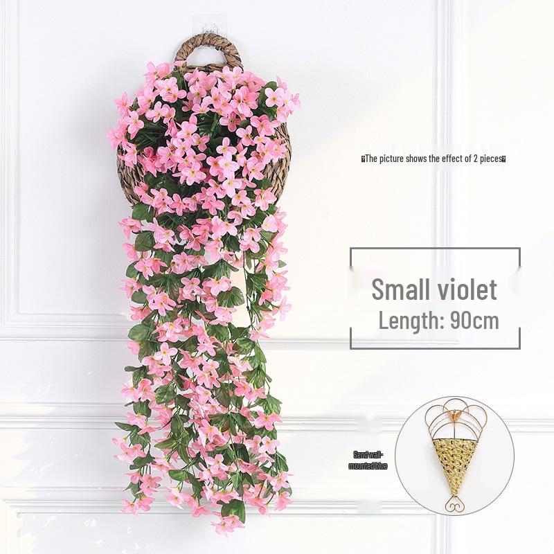 Wisteria Vine Artificial Silk Flower Wall Hanging for Indoor Decoration