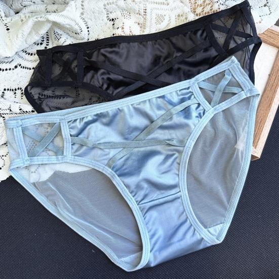 Damen Sexy Transparentes Netz-Unterwäsche Nahtlose Niedrig geschnittene Durchsichtige Slips Weiche Dehnbare Atmungsaktive Slips