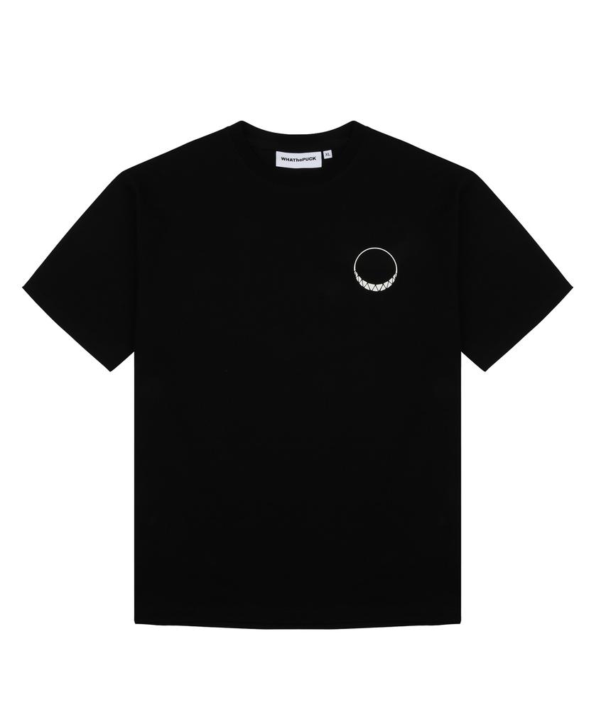 WHATHEPUCK W Logo Smile X 2 T-Shirt Black