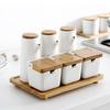 Simple Household Ceramic Seasoning Jar Set Salt and Pepper Storage Oil Pot Kitchen Spice Organizer