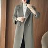 2026 Slimming Versatile Women's Wool Coat - Mid-Length Double-Sided Outerwear for Spring/Autumn