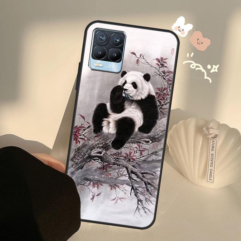 Chinese Bear Panda Case For Realme C55 C63 C61 C51 C53 C25 C65 C67 C71 C75 11 12 13 14 Pro Plus GT6 GT7 15 Pro