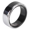 Smart Ring Silver Step Counter Splash Proof Smart Fitness Ring with APP Display Screen Touch Keys fo
