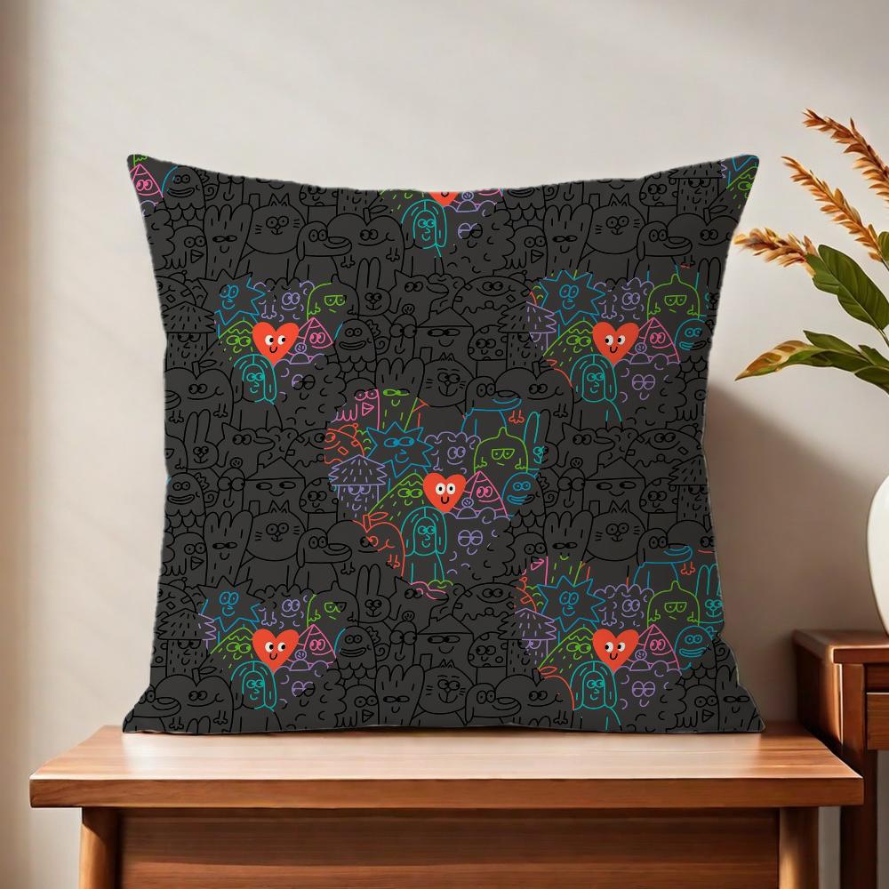 NNina DDzyvulska Cushion Cover For Pillow Printing Sofa Decoration Home Car Room Coffee Shop Office Nordic Simplicity