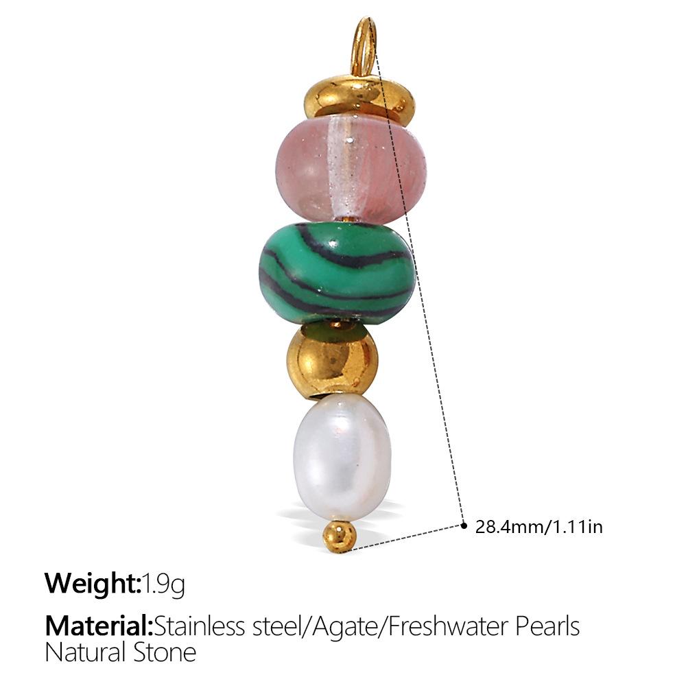 European and American creative colorful and diverse DIY pendant stainless steel plated 18K gold versatile pendant collection