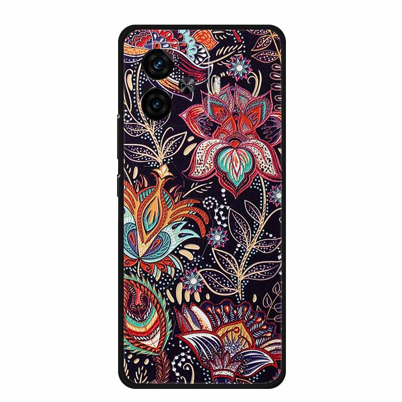 3D Emboss Case For Vivo iQOO Neo 10R Phone Case Relief Flower Silicone Soft Coque For Vivo iQOO Neo 10R 10 R Back Cover Case Bag