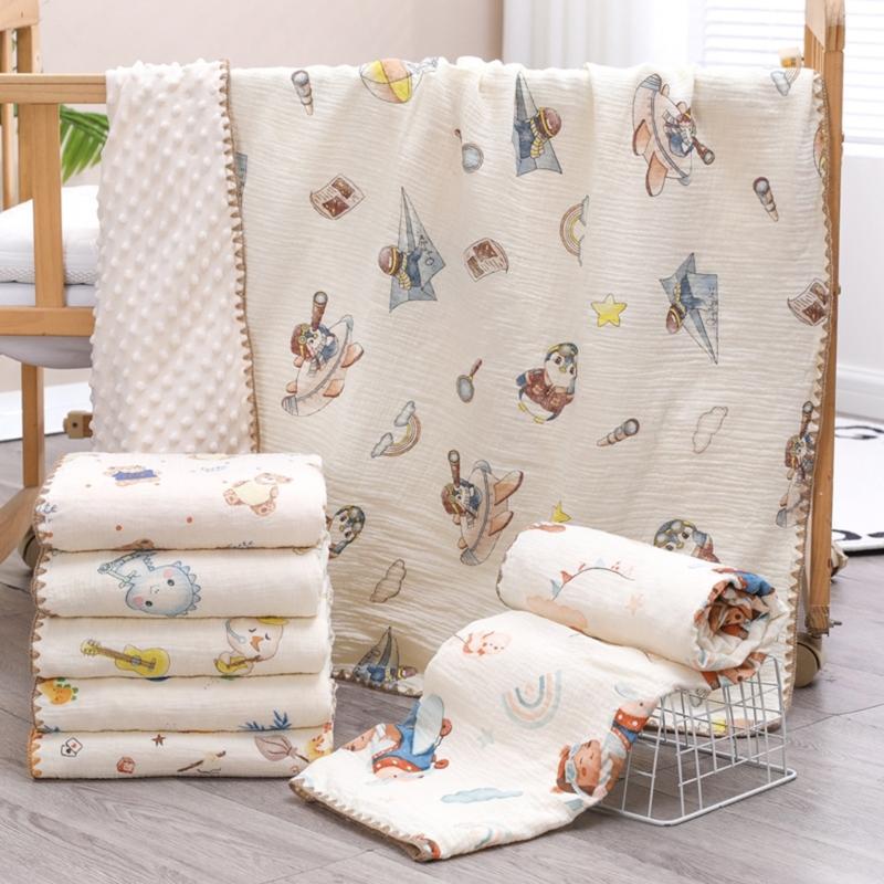 Baby Summer Blanket with Lovely Pattern Lightweight Thin Blanket Soft & Comfortable Newborns Blanket for Boy Girls Gift