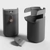 Trash Can 0.5L Mini Hanging Desktop Garbage Can with Broom Brush Compact Design Easy To Install Tiny Trash Bin Countertop Wastebasket