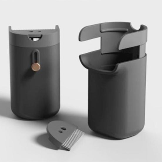Trash Can 0.5L Mini Hanging Desktop Garbage Can with Broom Brush Compact Design Easy To Install Tiny Trash Bin Countertop Wastebasket