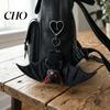 Flying Bat Keychain Plush Black Gothic Transformable Key Ring Pendant Keyring Backpack Bag Purse Charm Halloween Gift for Lovers