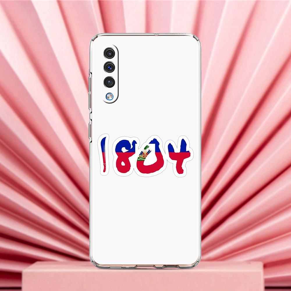Phone Case For Samsung A56 A36 A26 A24 A16 A14 A12 A32 A50 A70 A22 A40 A34 A54 A42 A52 5G A04s A06 Cover shipping Haiti Flag
