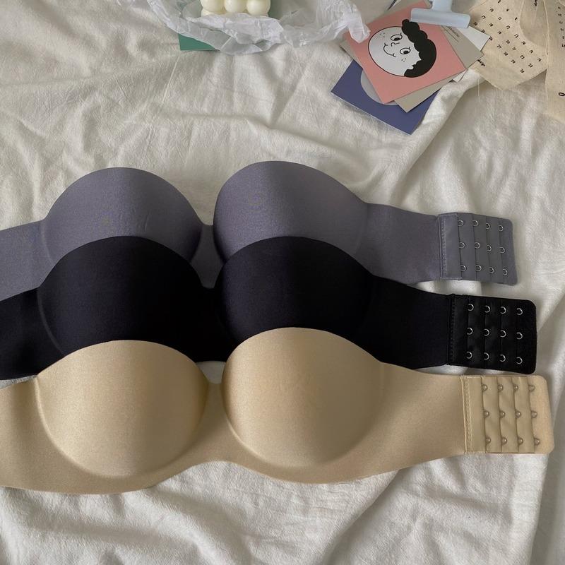 Women Sexy Strapless Bra Invisible Push Up Bras Underwear Seamless Solid Without Straps Bralette Lingerie