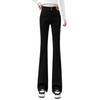 Women's High-Waisted Micro-Flare Jeans - Autumn/Winter, Slim-Fit, Stretchy, Plus Velvet, Casual Flare Pants